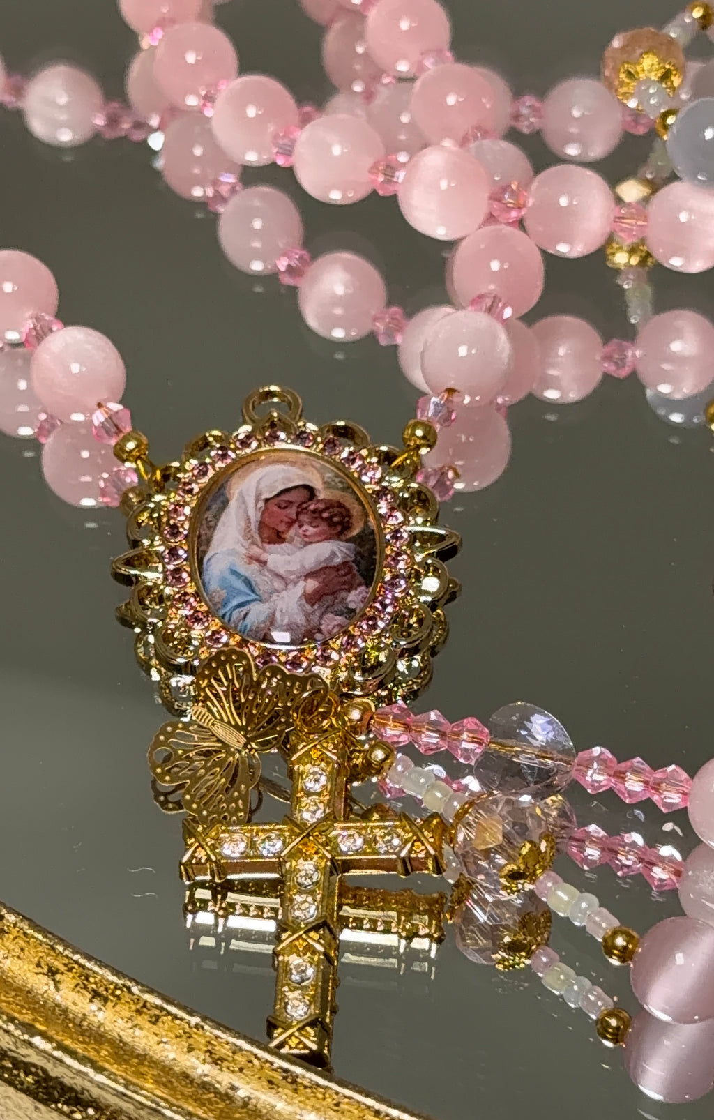 Divine Feminine Rosary | Baby Pink or Pastel Multi Colored Handmade Catholic Rosaries