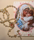 Pearl Mother & Child Rosary for Mother's Day | Handmade Catholic Gift