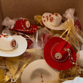 Western Keepsakes - White & Red Mix Cowboy Hats with Catholic Religious Charms
